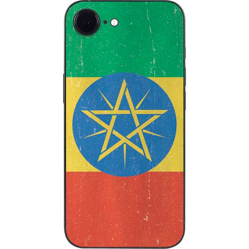 Ethiopia Flag Distressed iPhone 16e Skin
